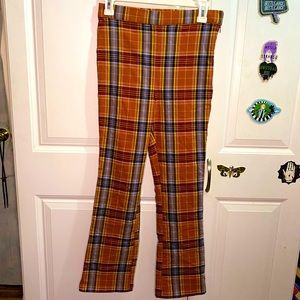 Forever 21 Flare Plaid Pants